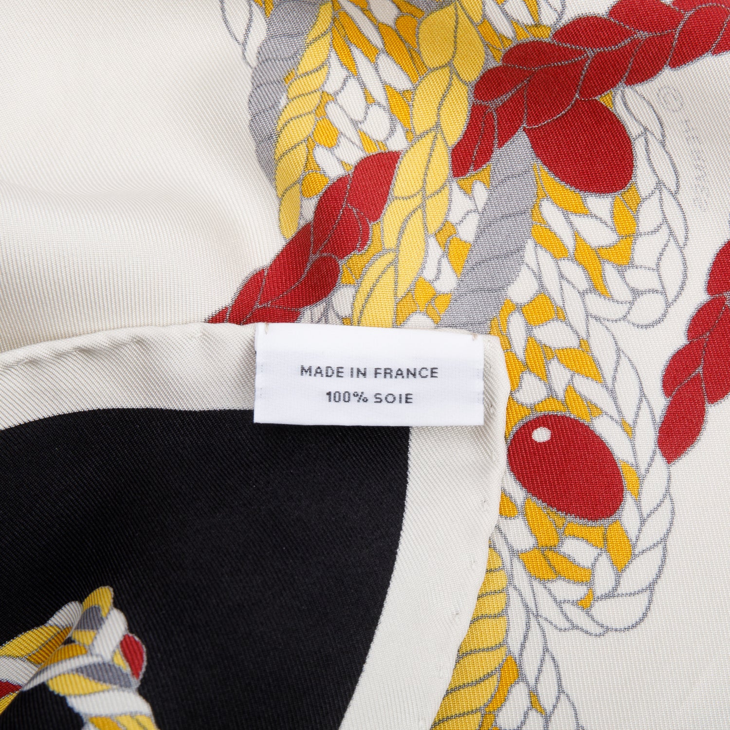 Hermes White/Multicolor 'Le Timbalier' Silk Scarf 90 w/ Box