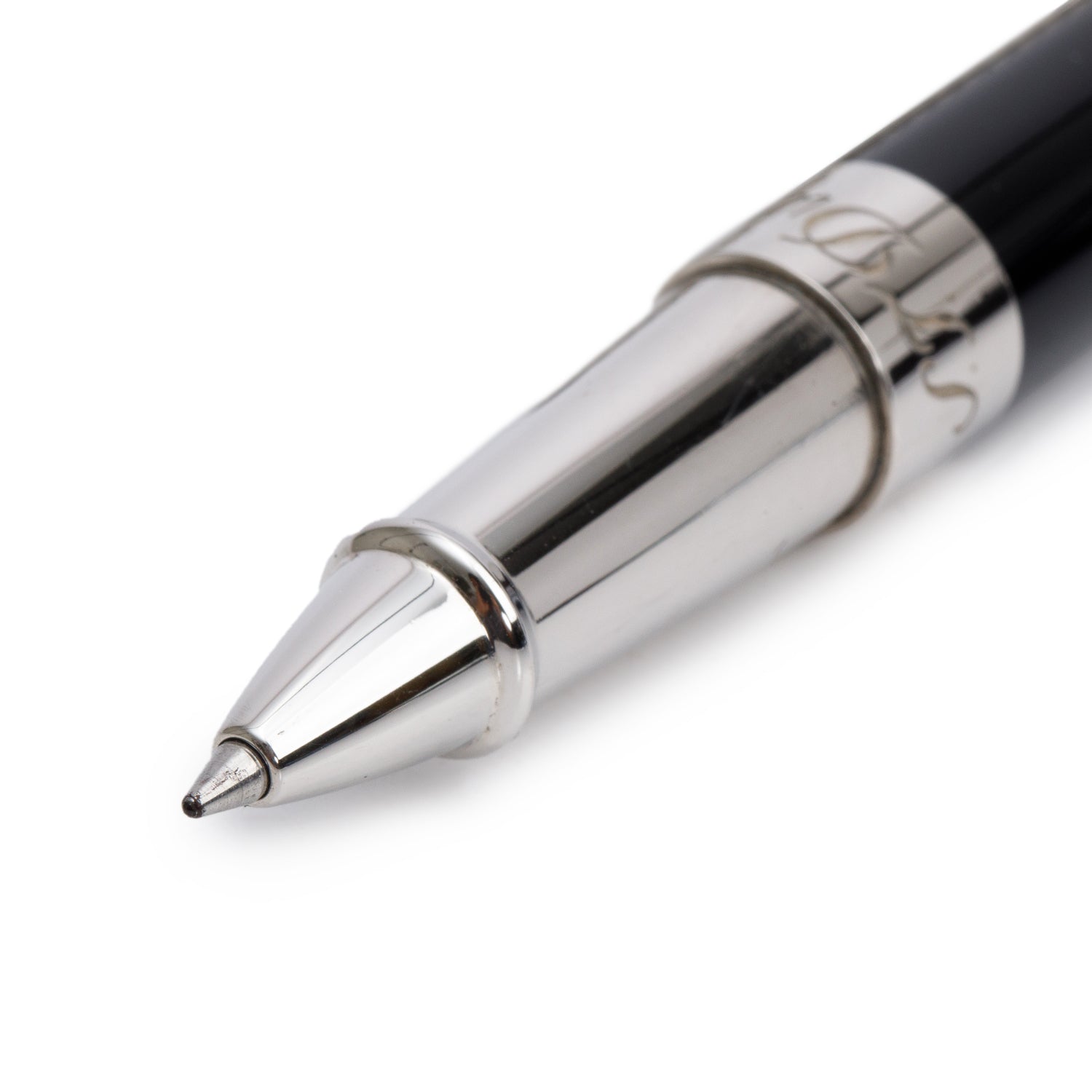 Dupont Palladium Plated Black Resin Rollerball Pen