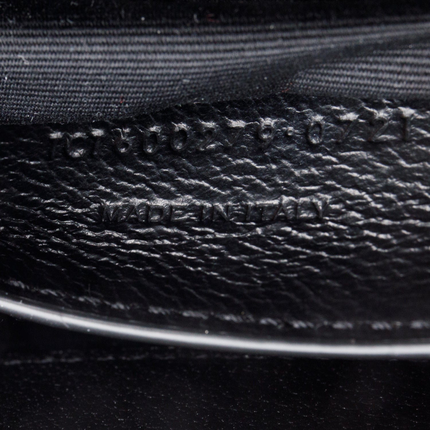 Saint Laurent Black Leather Medium Chevron College Bag