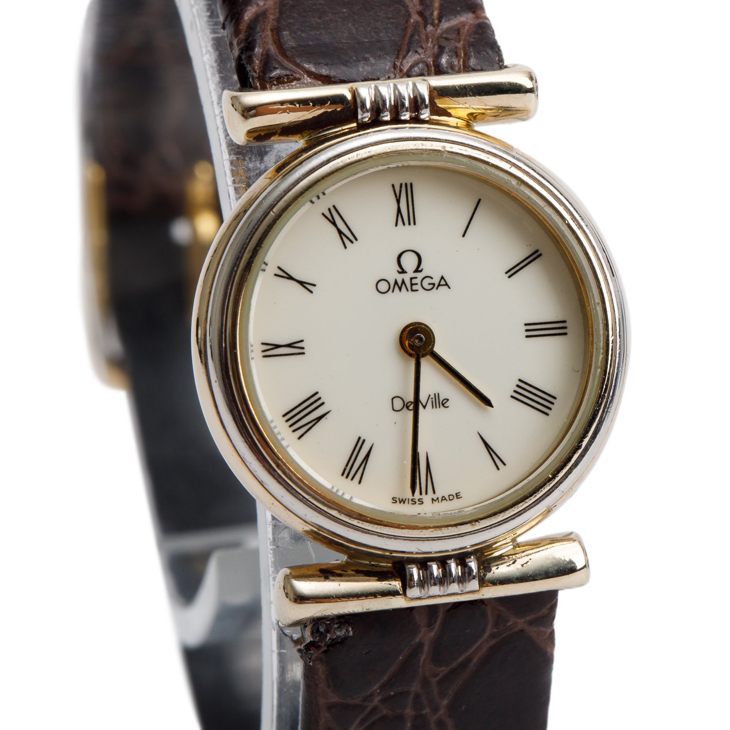 Omega Vintage Gold Plated Stainless Steel De Ville 20 MM Quartz Watch