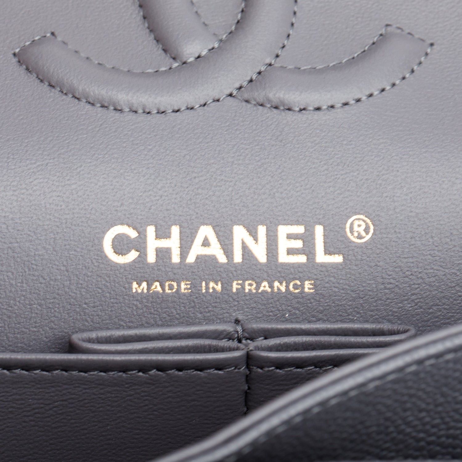 Chanel 2024 Grey Quilted Caviar Leather Classic Small Double Flap Bag w/ Box & Receipt