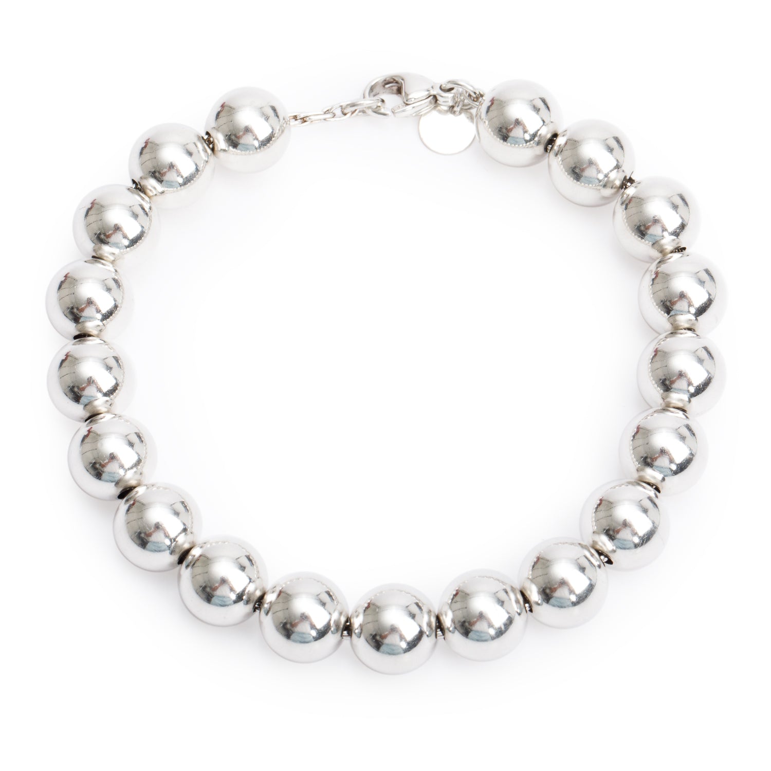 Tiffany & Co. Sterling Silver 10 MM HardWear Ball Bracelet