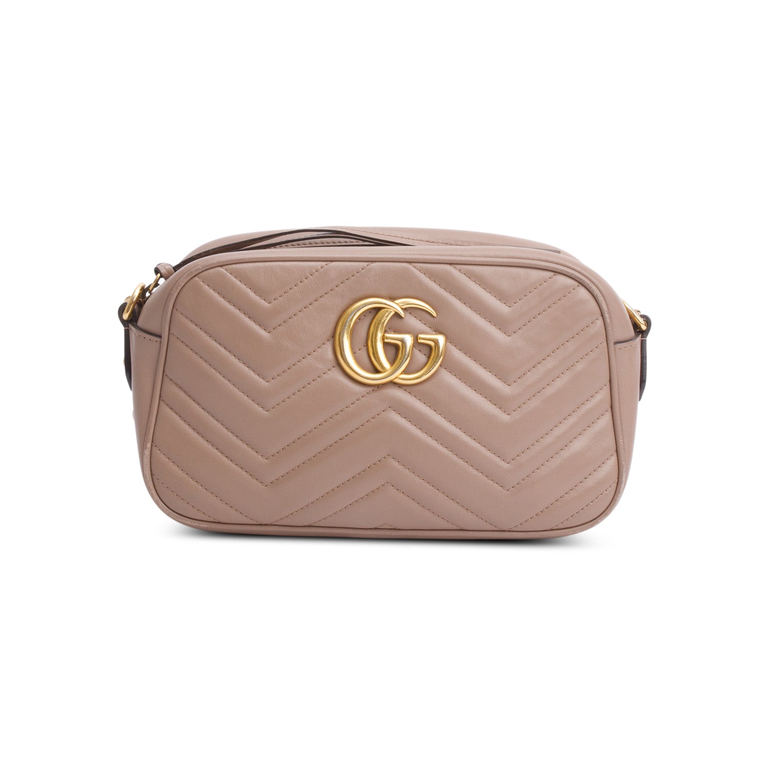Gucci Beige GG Marmont Matelasse Small Camera Bag
