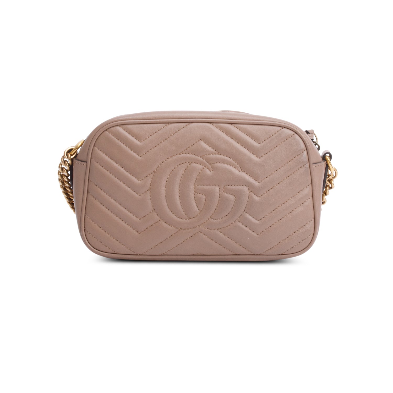 Gucci Beige GG Marmont Matelasse Small Camera Bag