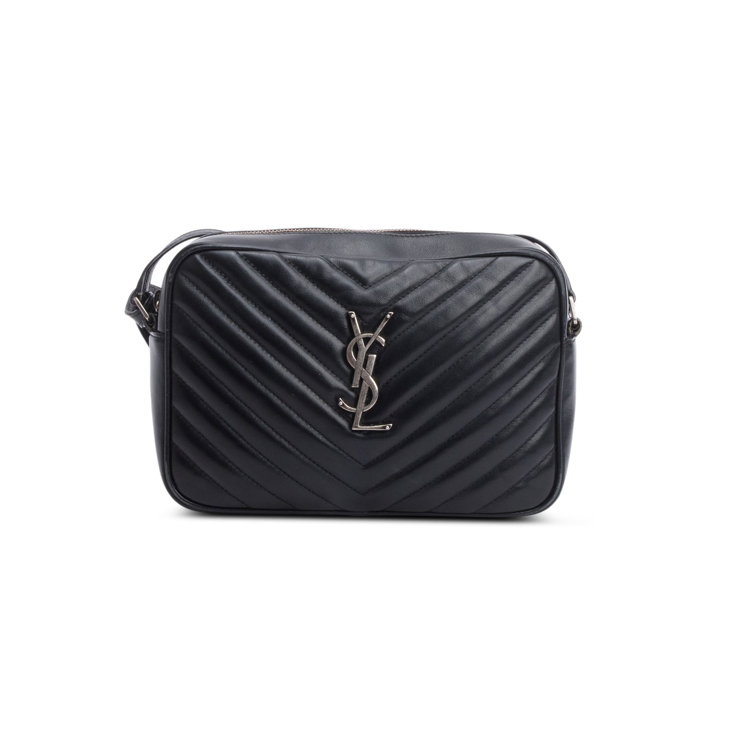 Saint Laurent 2021 Black Quilted Leather Lou Camera Bag