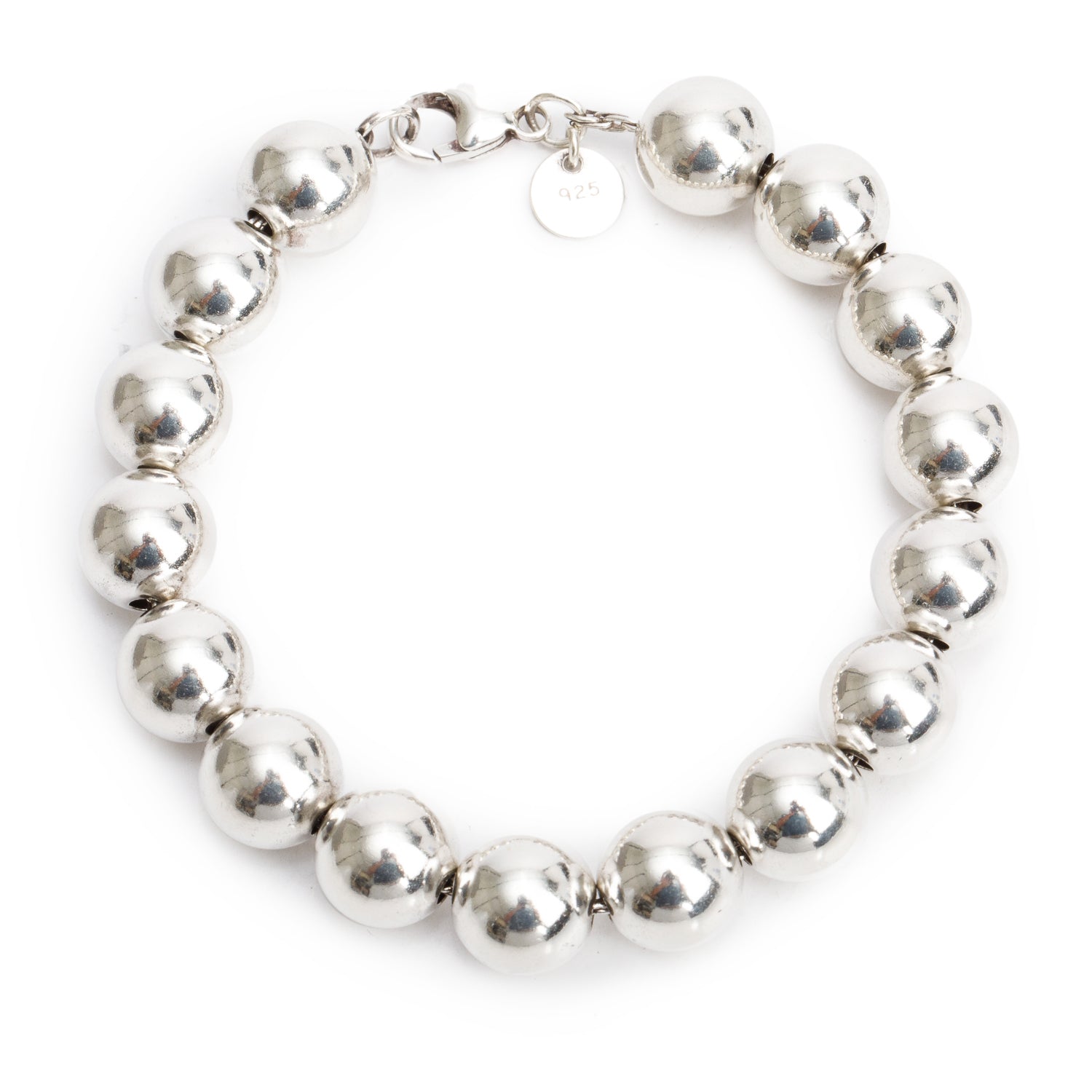 Tiffany & Co. Sterling Silver 10 MM HardWear Ball Bracelet
