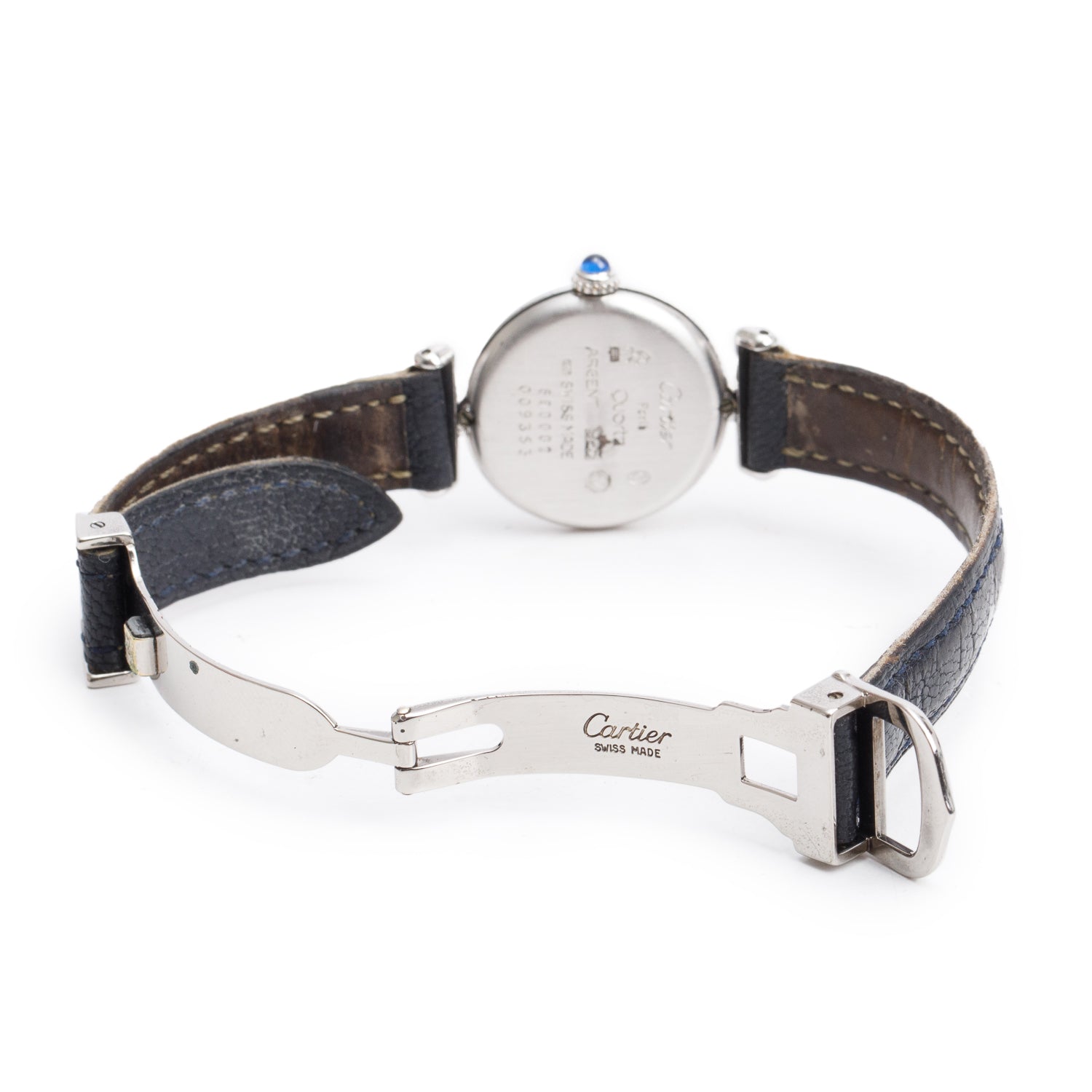 Cartier Vintage Stainless Steel Colisee 24 MM Quartz Watch White Dial w/ Box & Papers