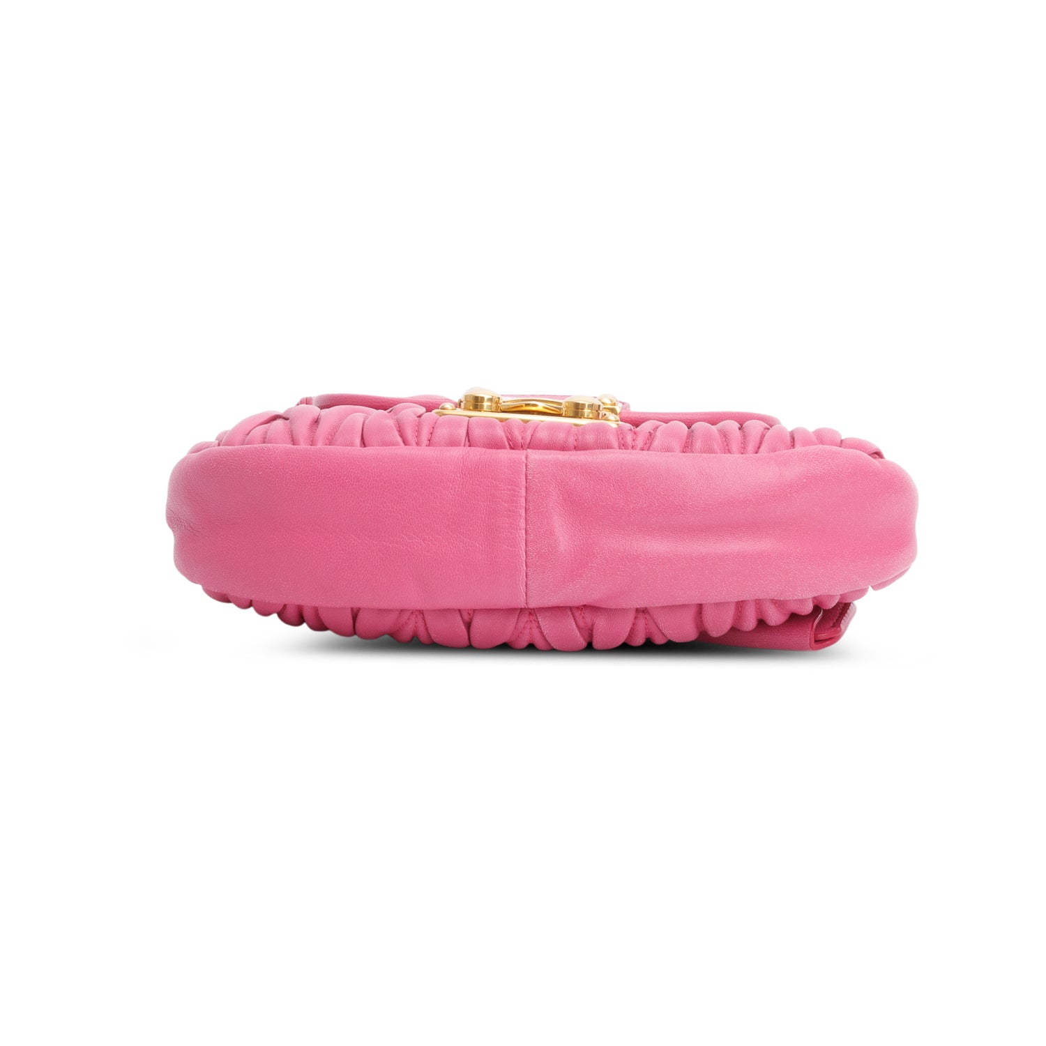 Miu Miu Pink Nappa Matelasse Leather Mini Coffer Bag w/ Strap & authenticity card
