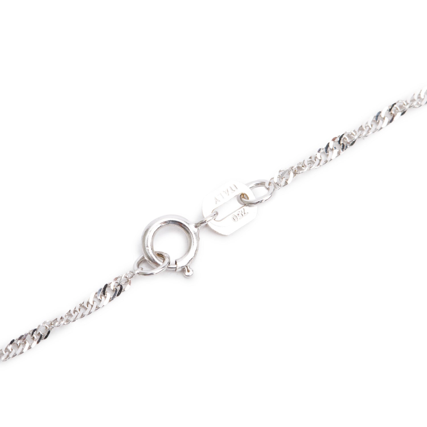 14k White Gold Blue Sapphire and Diamond Pendant Necklace