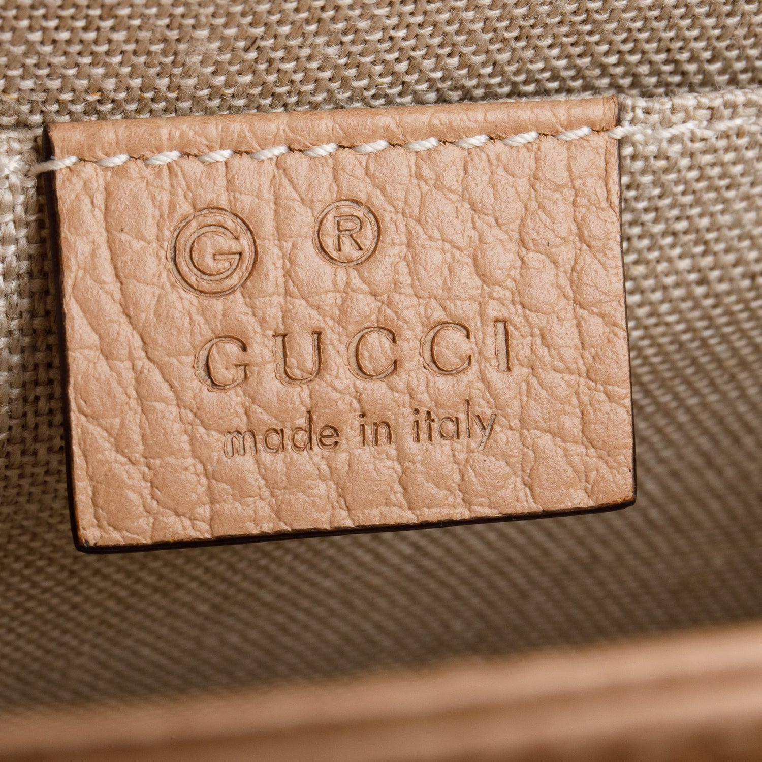 Gucci Beige Dollar Calfskin Small Interlocking G Shoulder Bag
