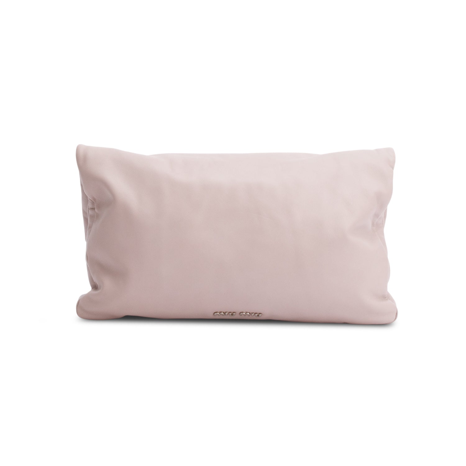 Miu Miu Purple Nappa Leather Crystal Fold Over Clutch