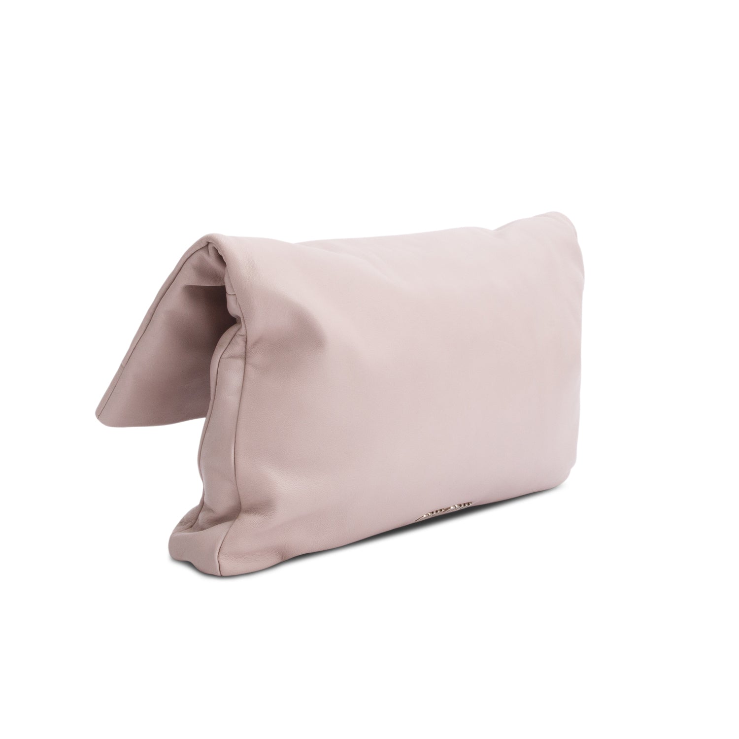 Miu Miu Purple Nappa Leather Crystal Fold Over Clutch