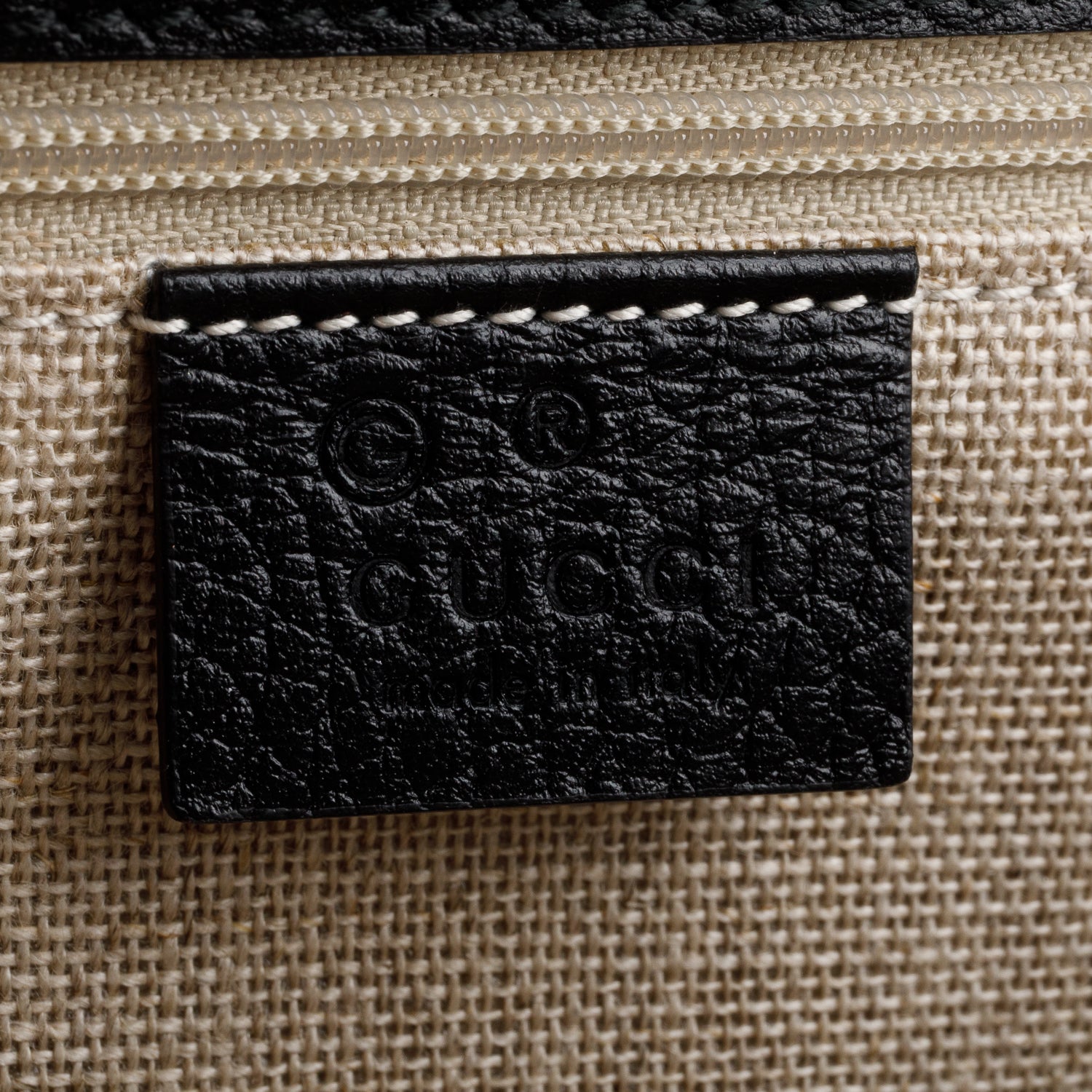 Gucci Black Calfskin Leather Medium Dollar Interlocking GG Shoulder Bag