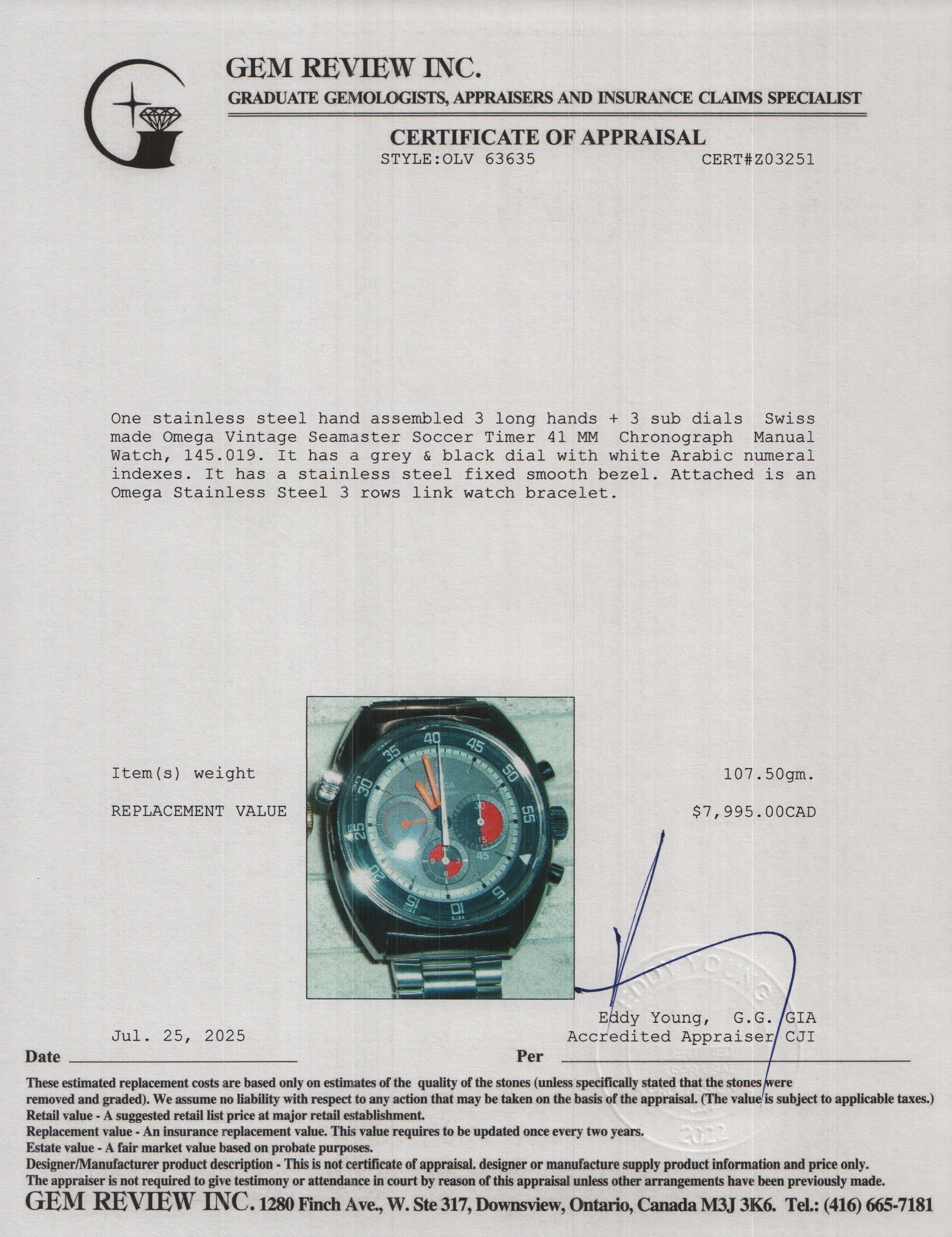 Omega Vintage Stainless Steel Seamaster Soccer Timer 41 MM Chronograph Manual Watch 145.019