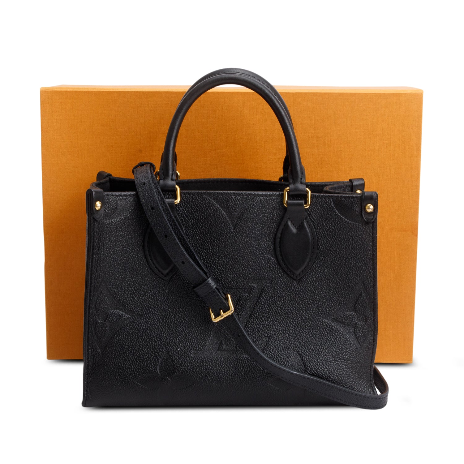 Louis Vuitton Black Empreinte Monogram OnTheGo PM w/ Strap, Box, Receipt