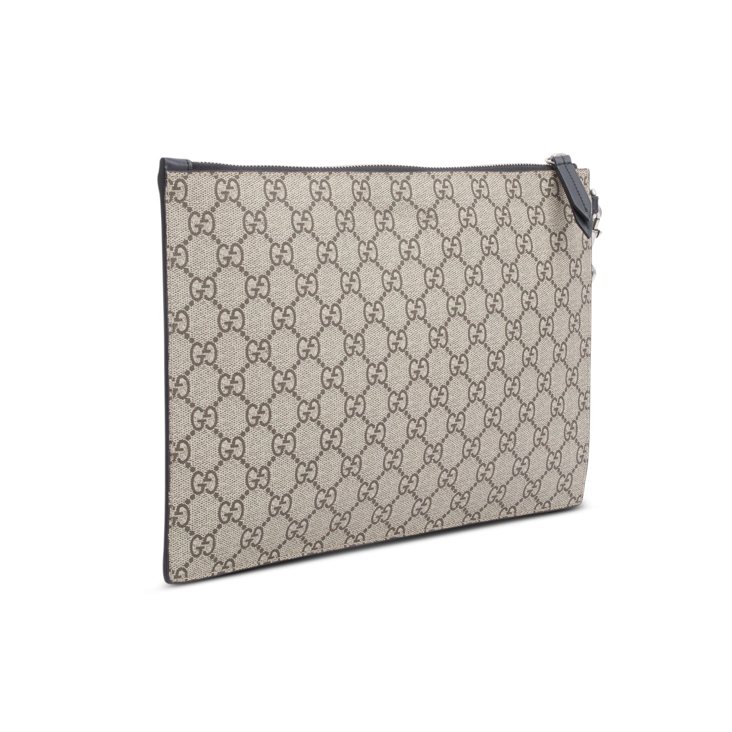 Gucci GG Supreme Monogram Angry Cat Zip Wristlet Pouch w/ Box