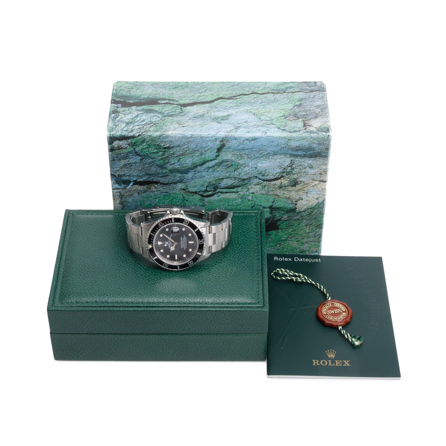 Rolex Stainless Steel Submariner Date 40 MM Watch Black Dial 16610 w/ Box & Papers