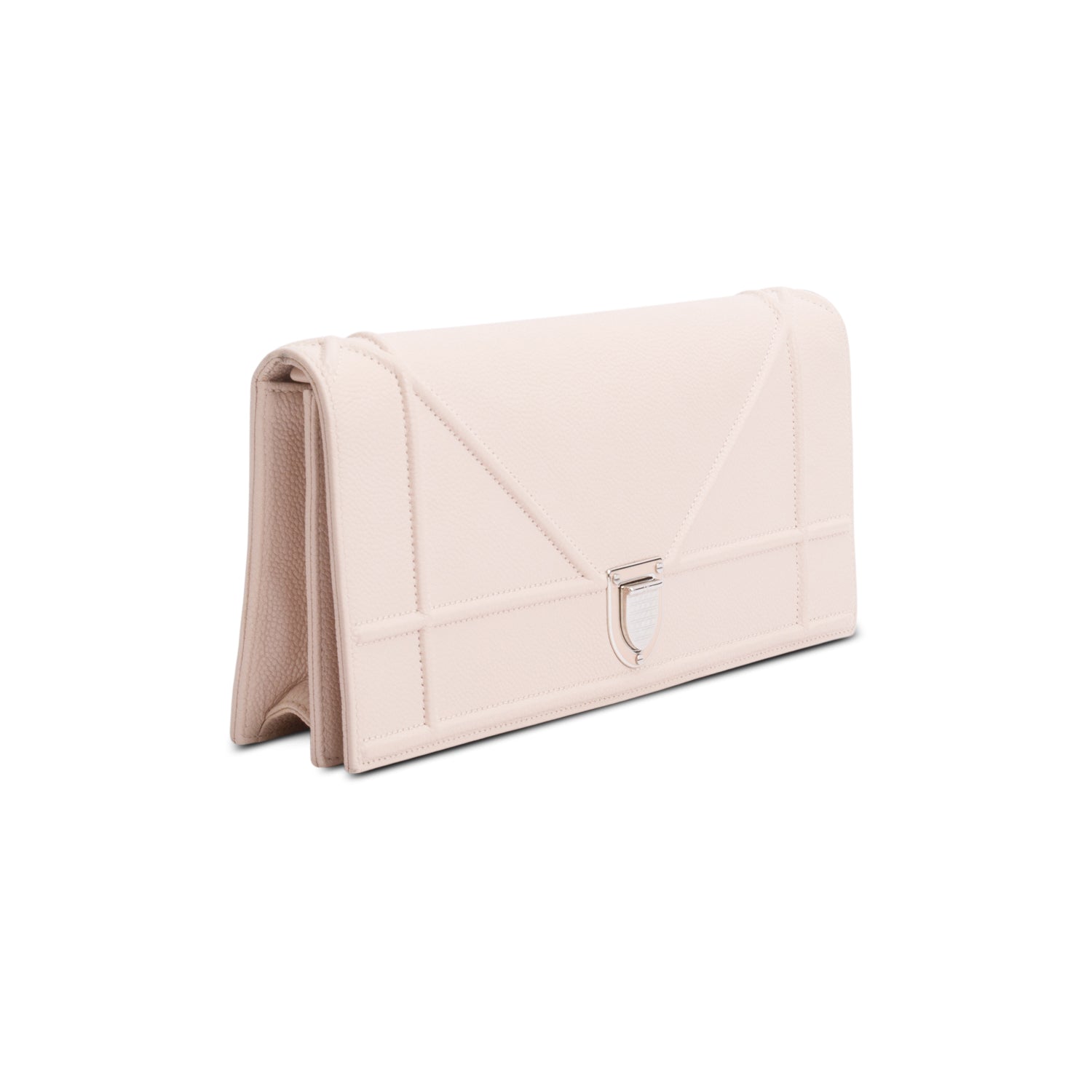 Christian Dior Beige Grained Calfskin Leather Diorama Croisiere Long Wallet on Chain