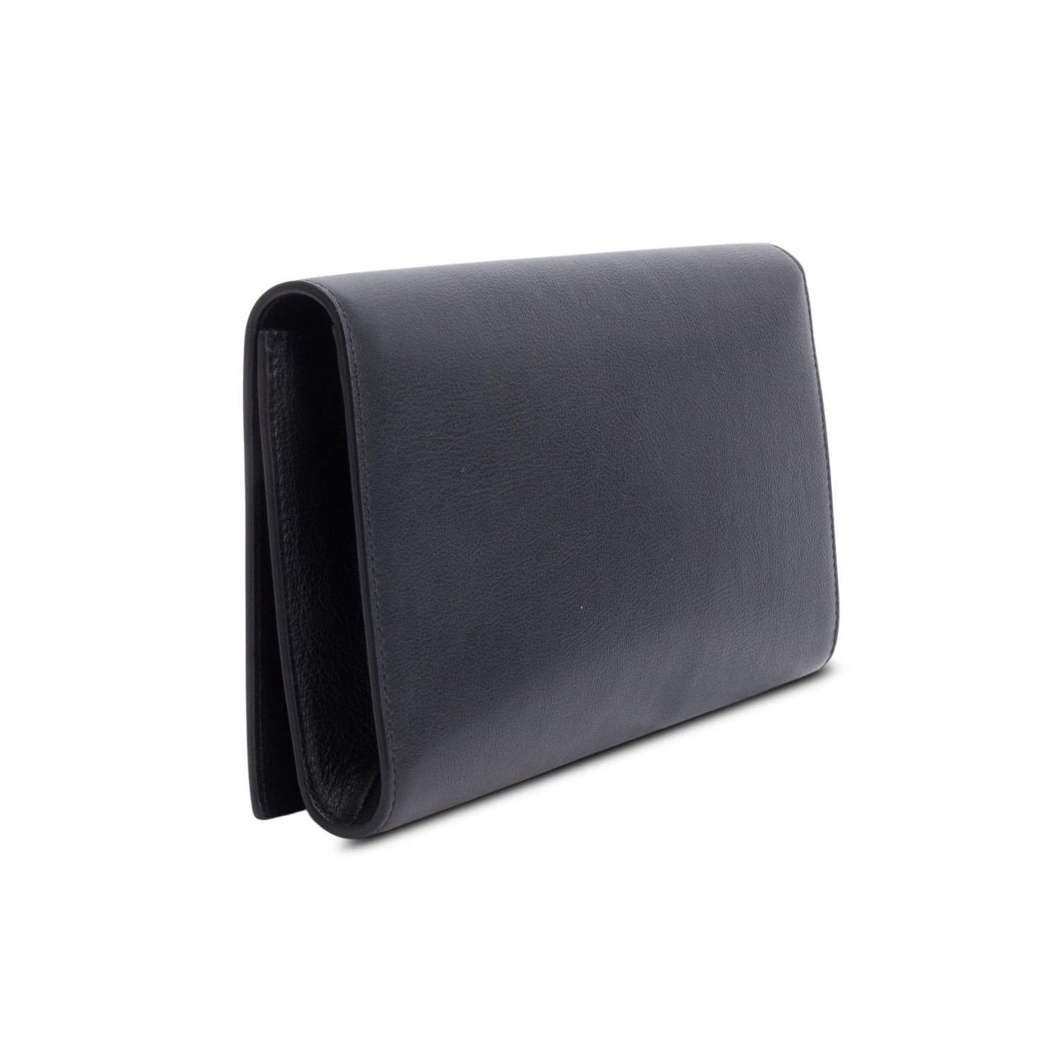 Saint Laurent Black Leather Large Belle de Jour Clutch