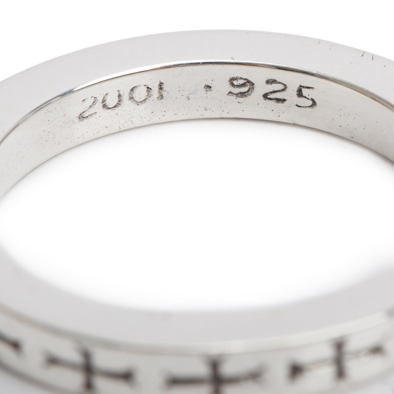 Chrome Hearts Sterling Silver Explicit Cross Spacer Spacer Band Ring, Size 9.5