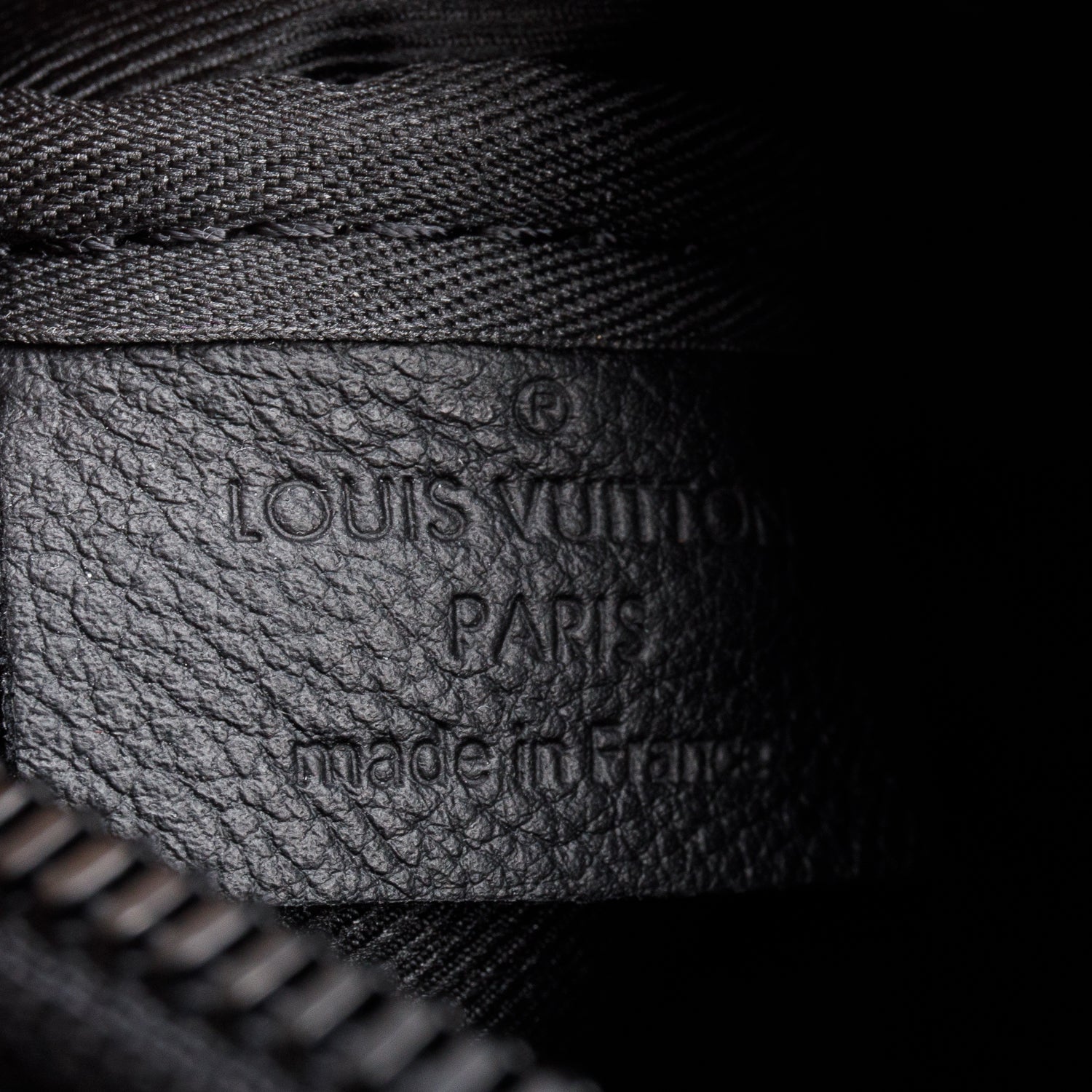 Louis Vuitton Black Monogram Shadow Embossed Calfskin Leather Trio Messenger Bag