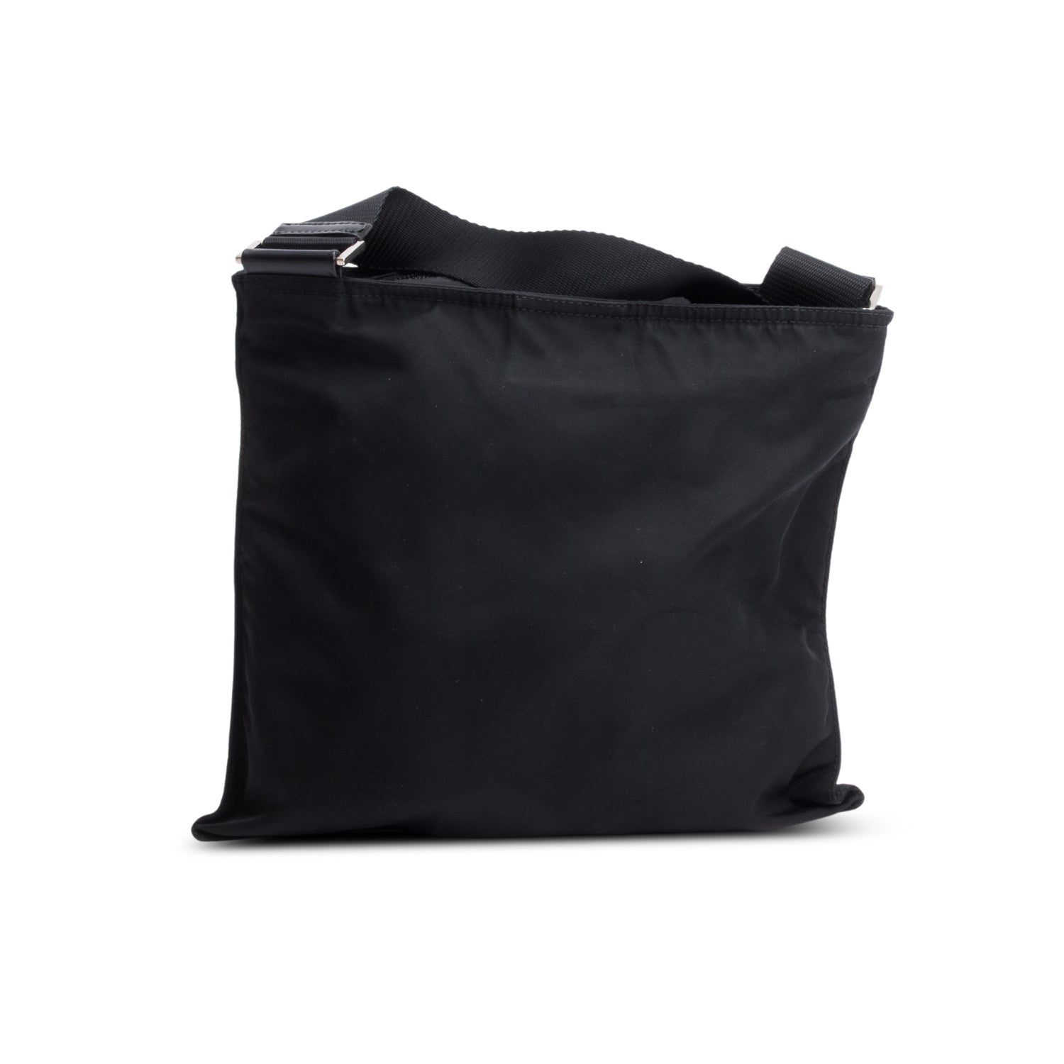 Prada Black Tessuto Nylon Vela Flat Messenger Bag
