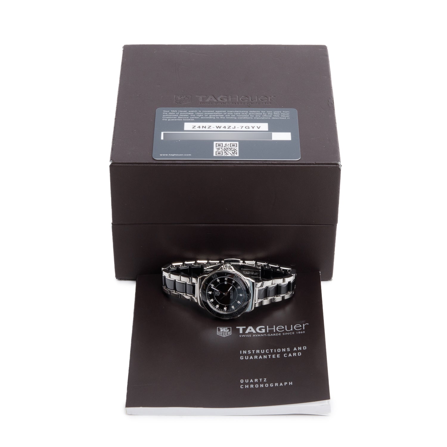 Tag Heuer Stainless Steel & Black Ceramic Formula 1 32 MM Quartz Watch Black Diamond Dial WAH1314 w/ Box & Papers