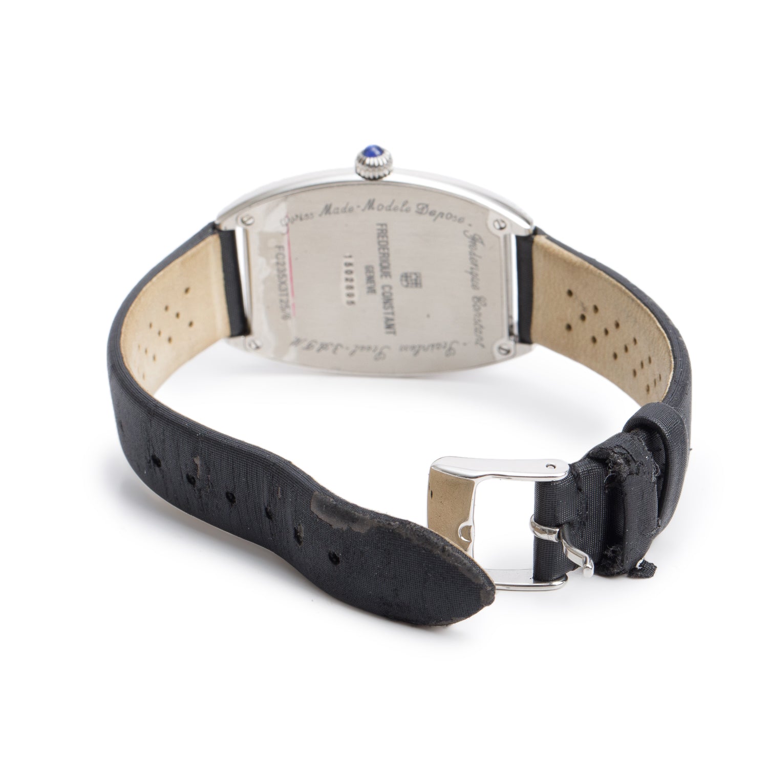 Frederique Constant Stainless Steel Diamond Bezel Art Deco 30 MM Quartz Watch