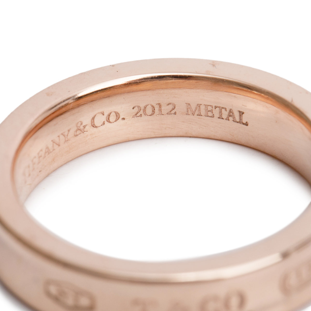 Tiffany & Co. Rubedo Metal 1837 Narrow Ring, Size 4.5