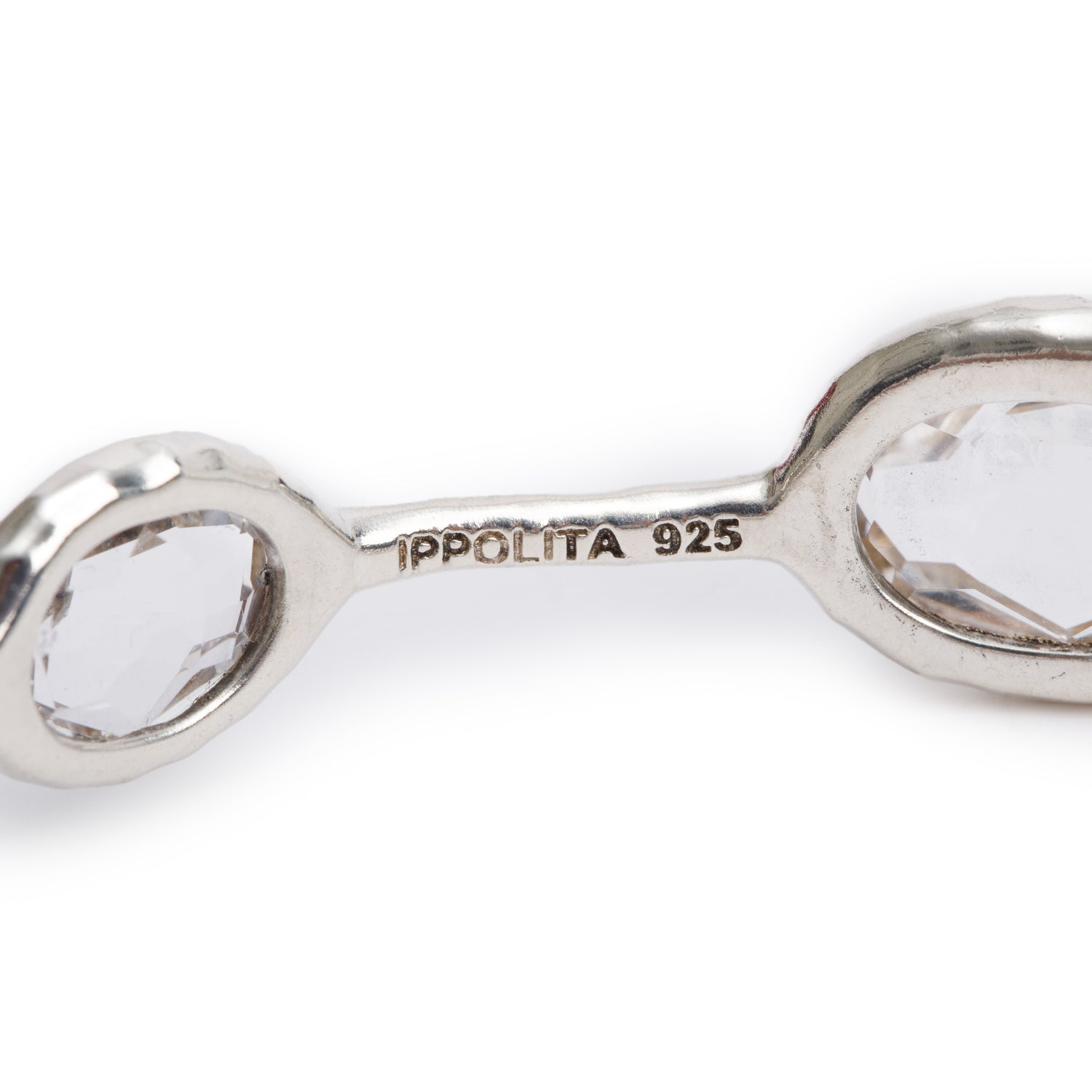 Ippolita Sterling Silver Rock Crystal 8 Stone Bangle Bracelet