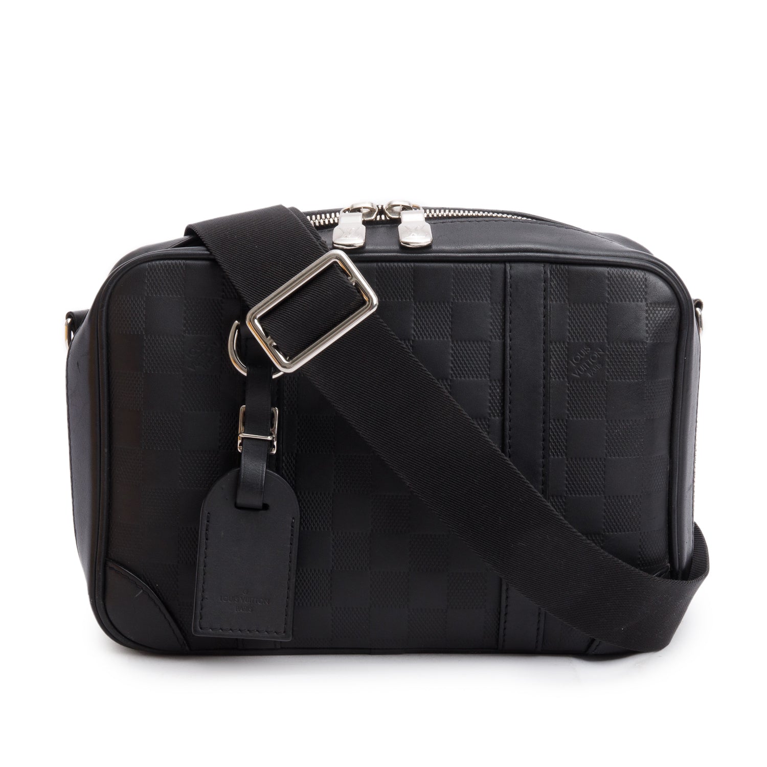 Louis Vuitton Black Damier Infini Calfskin Leather Sirius Messenger Bag w/ Box