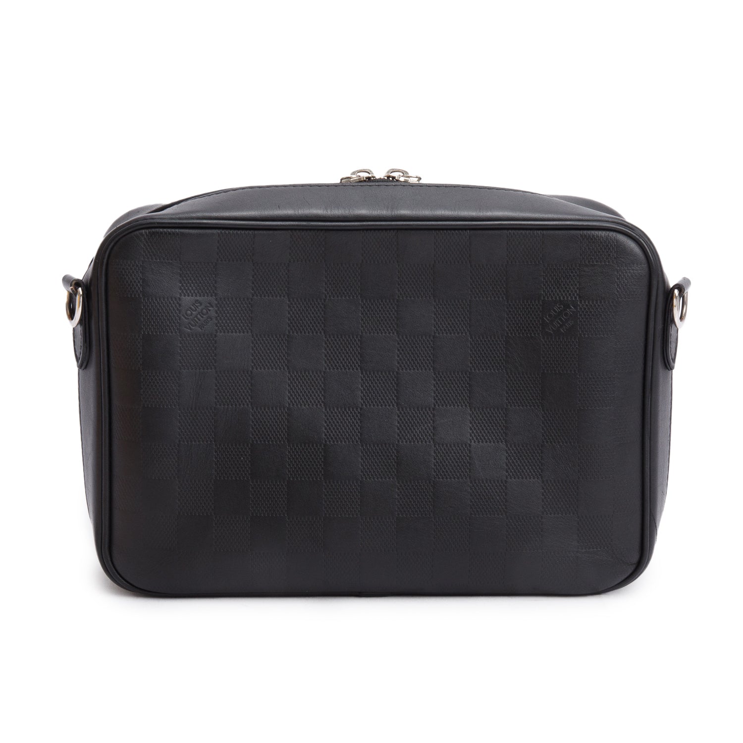 Louis Vuitton Black Damier Infini Calfskin Leather Sirius Messenger Bag w/ Box