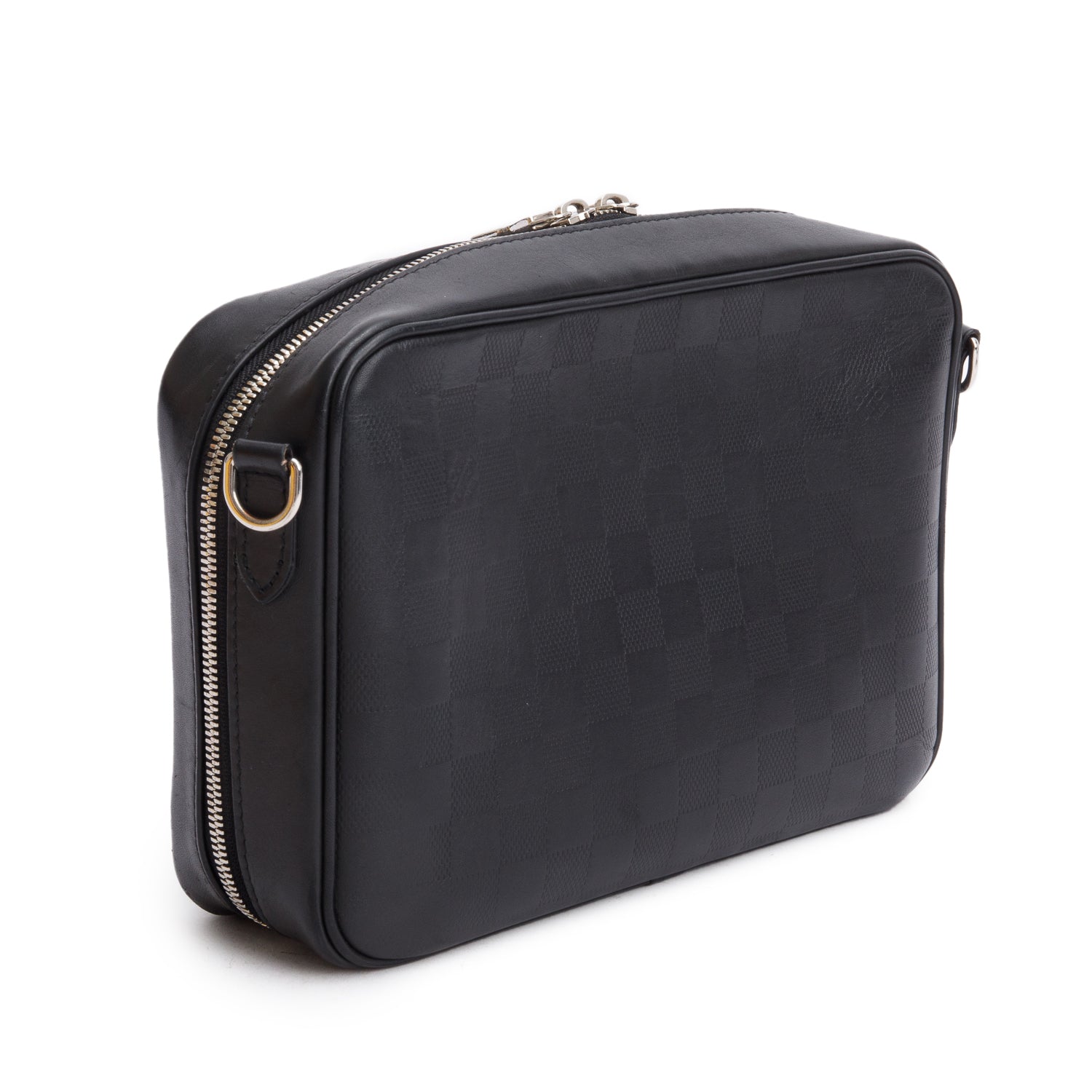 Louis Vuitton Black Damier Infini Calfskin Leather Sirius Messenger Bag w/ Box