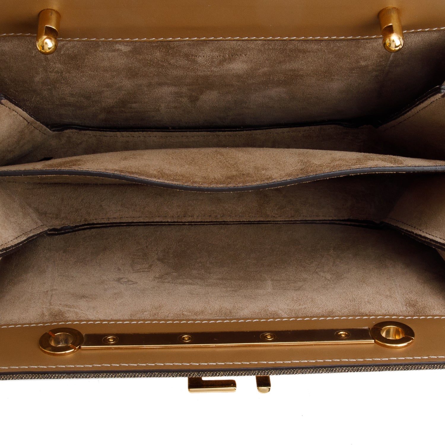 Fendi 2021 Brown FF Zucca Canvas Tan Leather Trim Medium Touch Shoulder Bag w/ Box