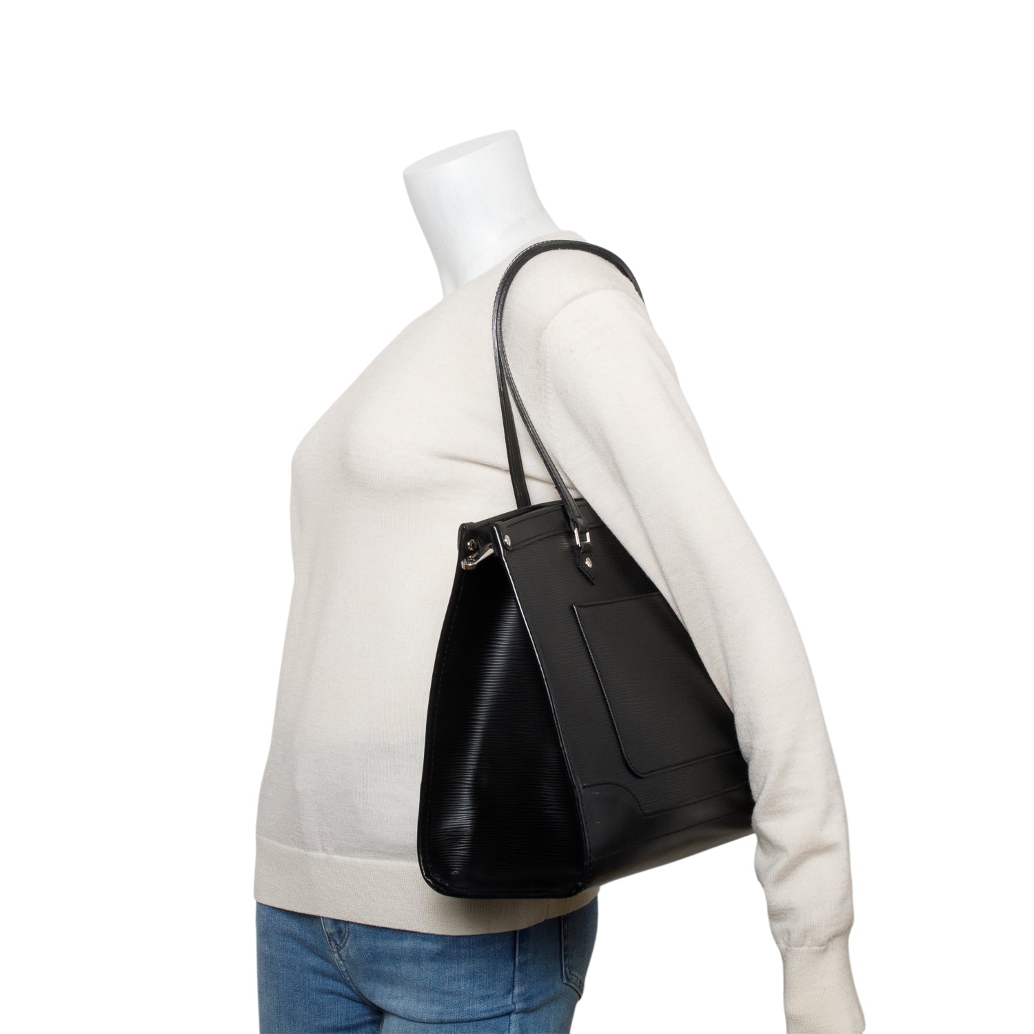 Louis Vuitton Black Epi Leather Madeleine GM HandBag