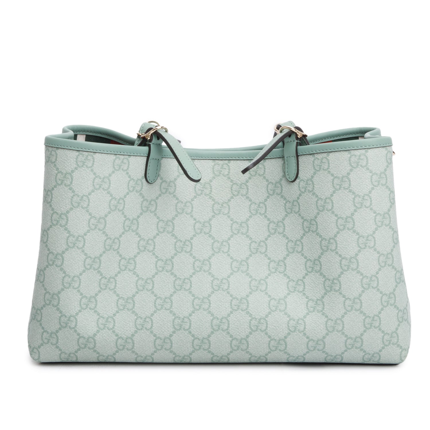 Gucci Sage Coated Canvas GG Emblem Medium Tote Bag