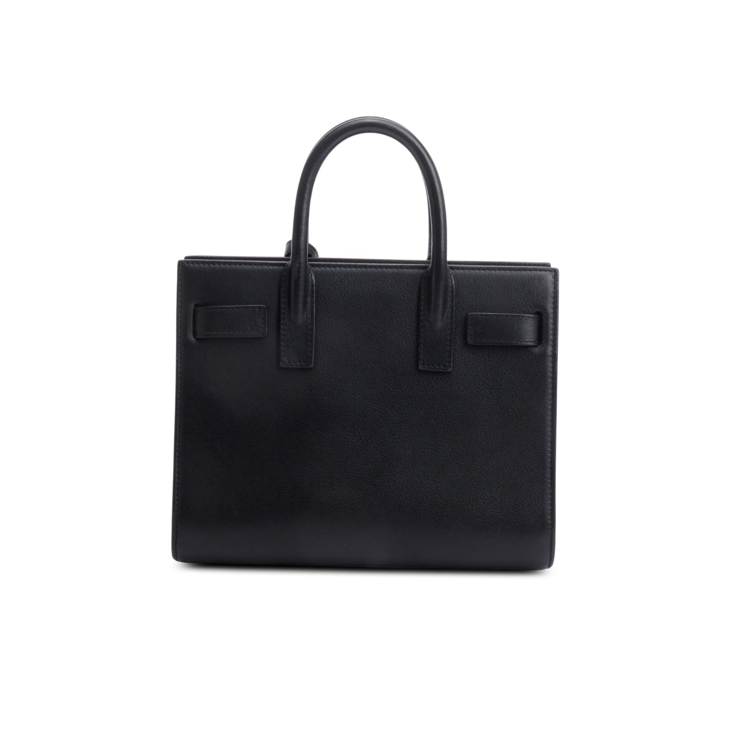 Saint Laurent Black Calfskin Leather Nano Sac De Jour w/ Strap