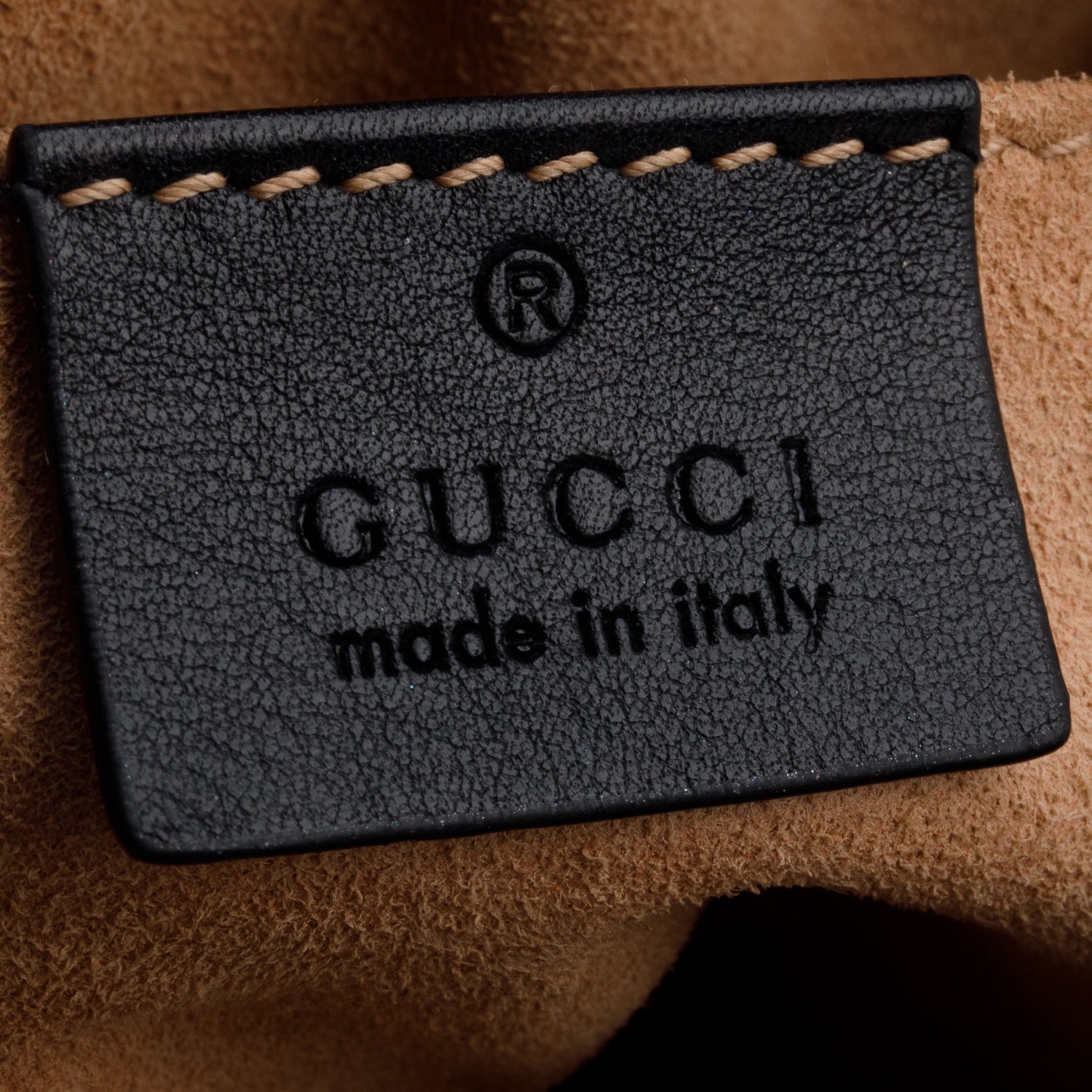 Gucci Black GG Marmont Matelasse Leather Belt Bag, Size 75