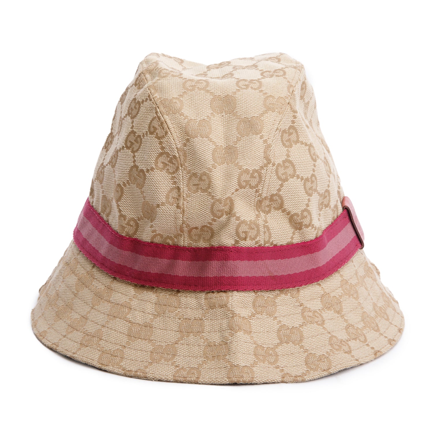 Gucci Beige Monogram Web Bucket Hat, Size XL