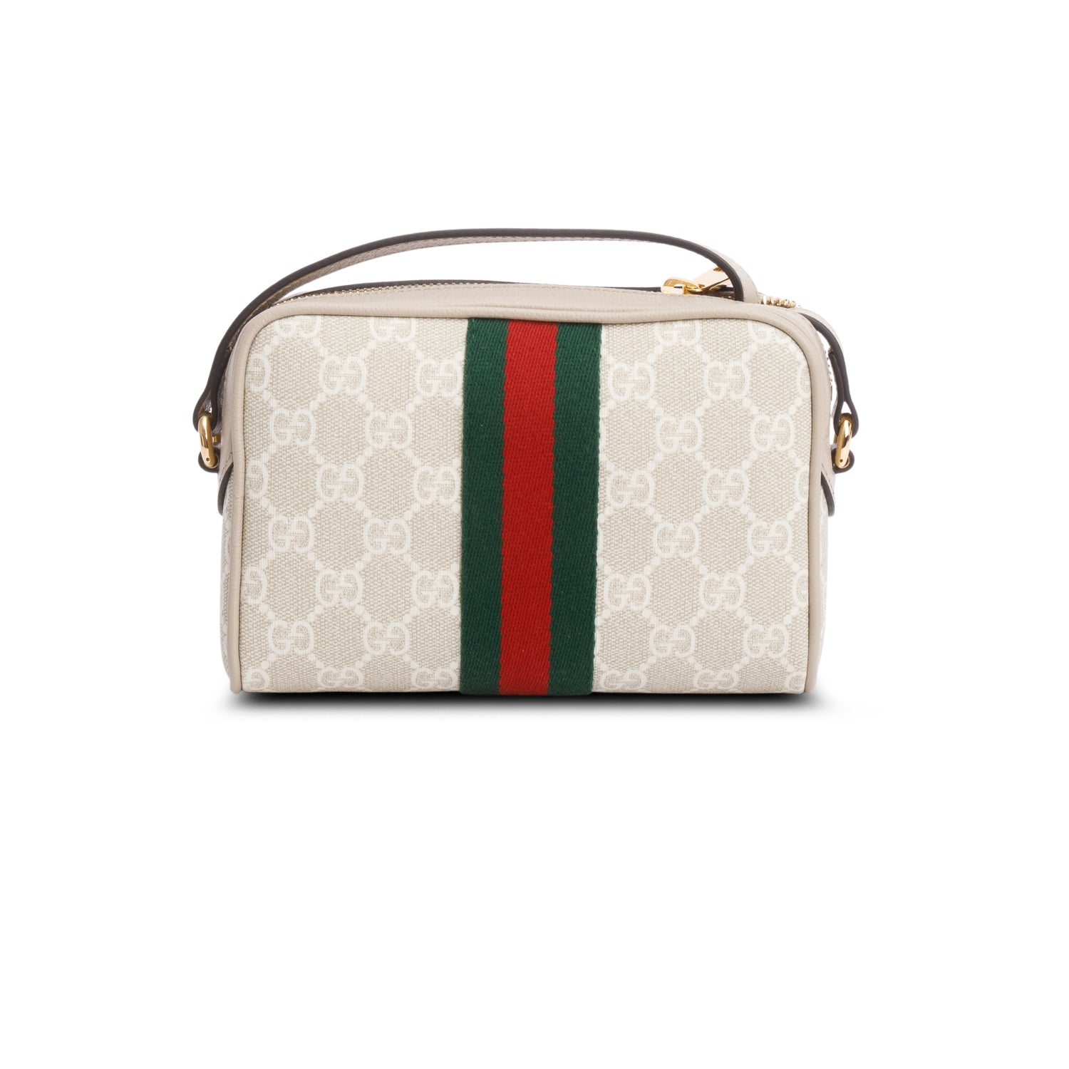 Gucci Beige GG Supreme Web Mini Ophidia Crossbody Bag w/ Box