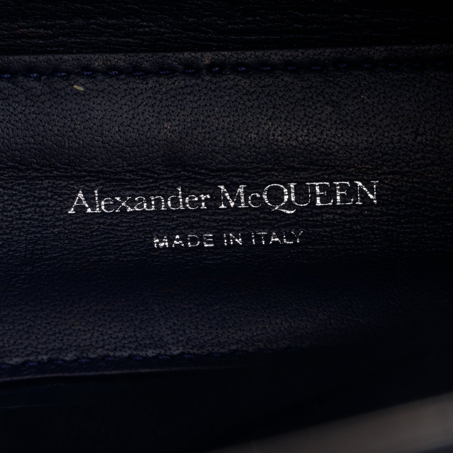 Alexander McQueen Blue Leather The Jewelled Mini Hobo Bag w/ Strap