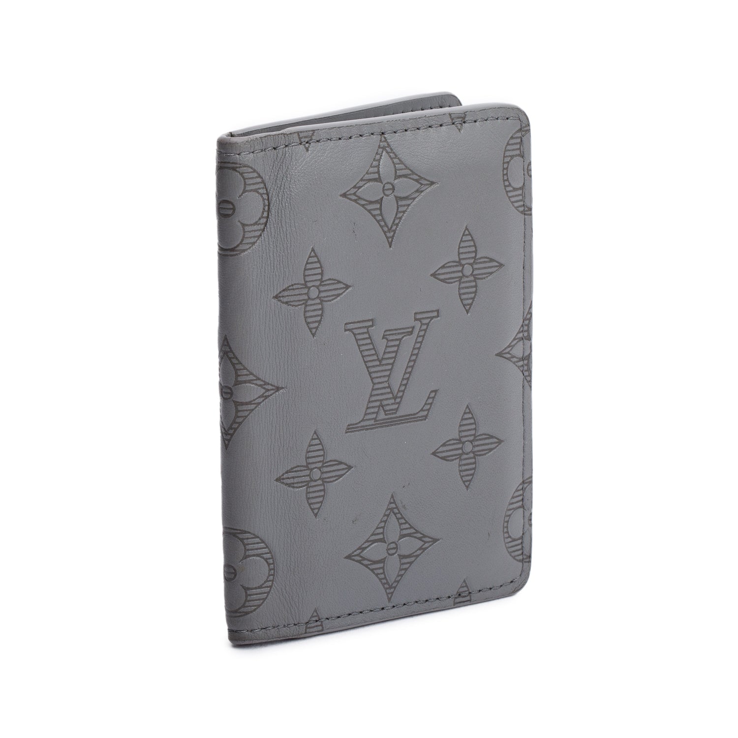 Louis Vuitton Grey Monogram Calfskin Shadow Pocket Organizer