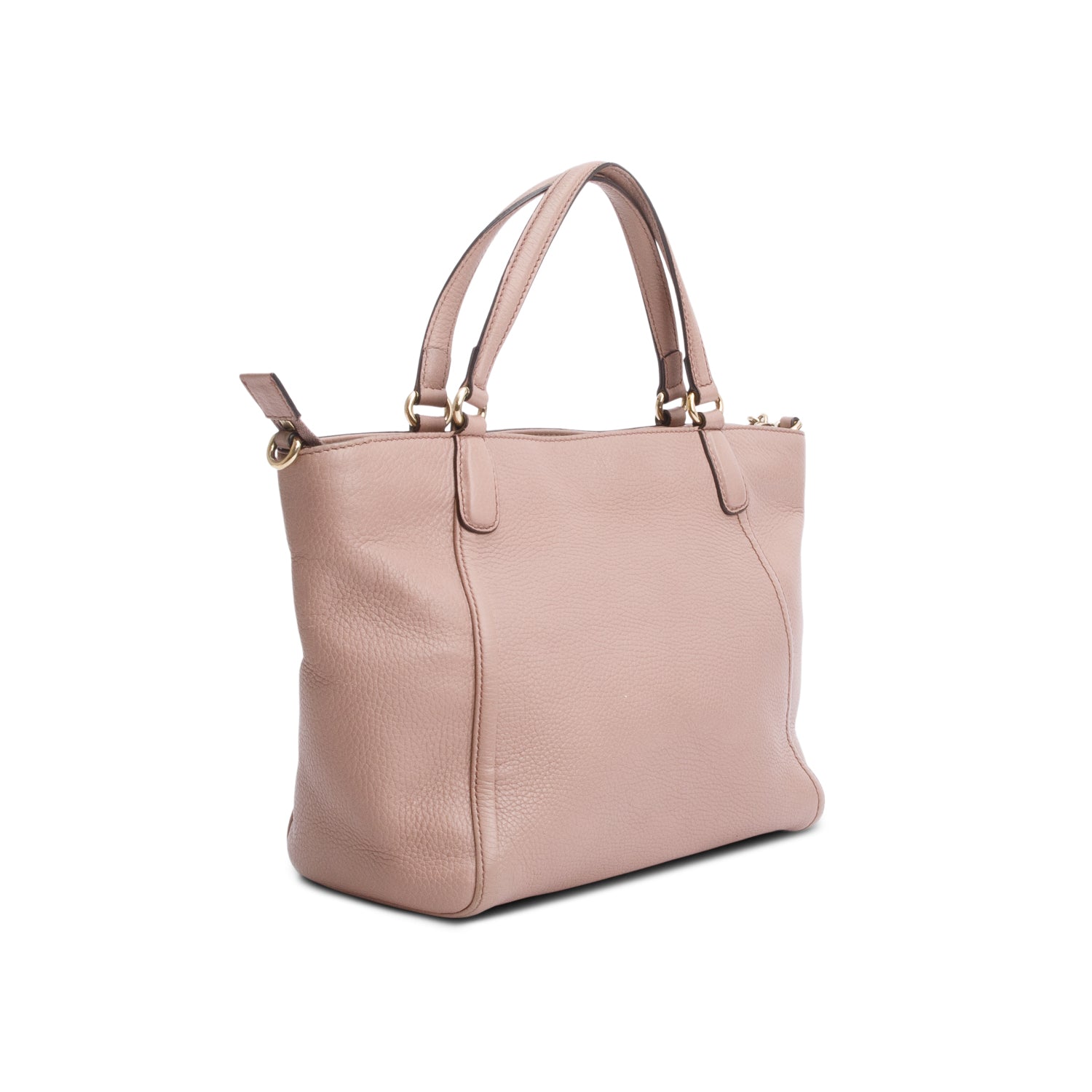 Gucci Pink Calfksin Leather Small Soho Cellarius Tote w/ Strap
