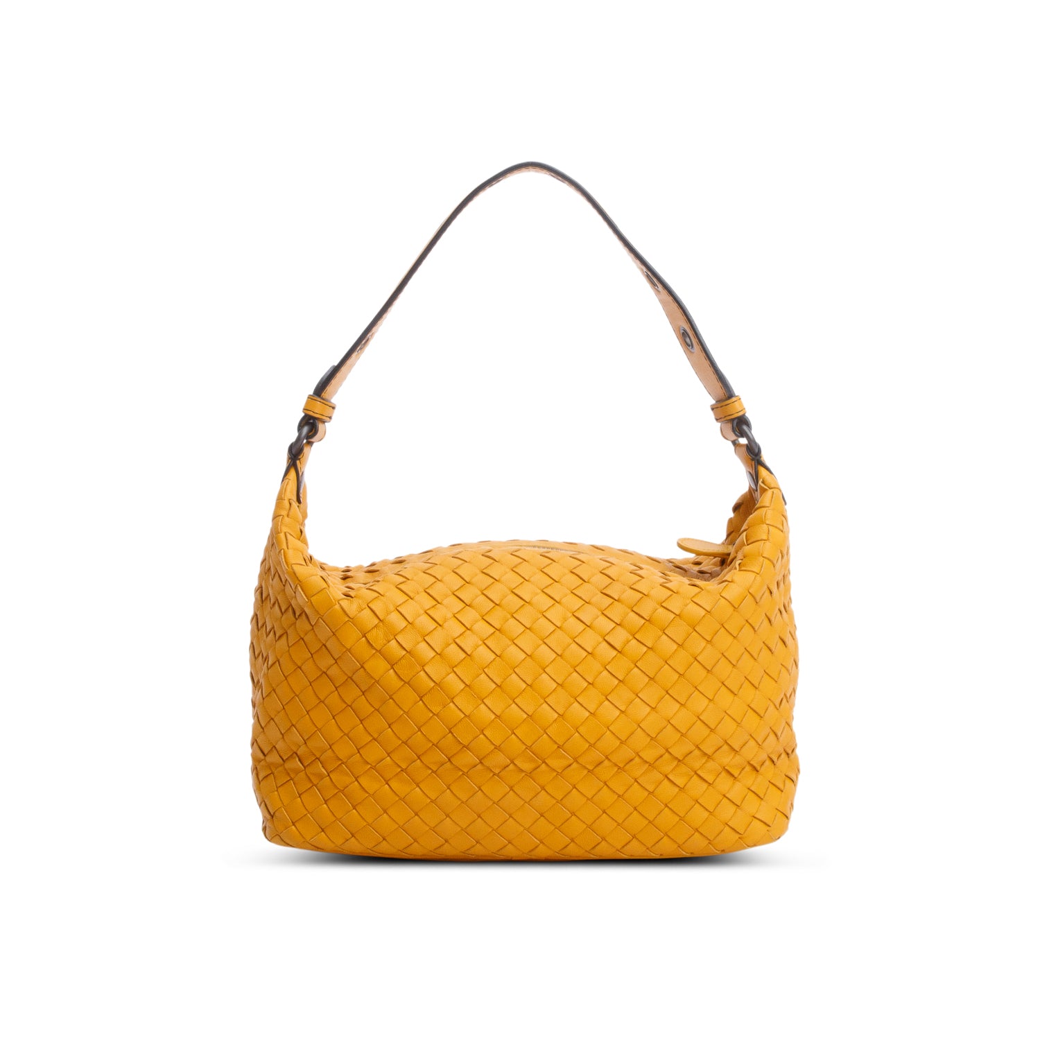 Bottega Veneta Yellow Intrecciato Leather Shoulder Bag