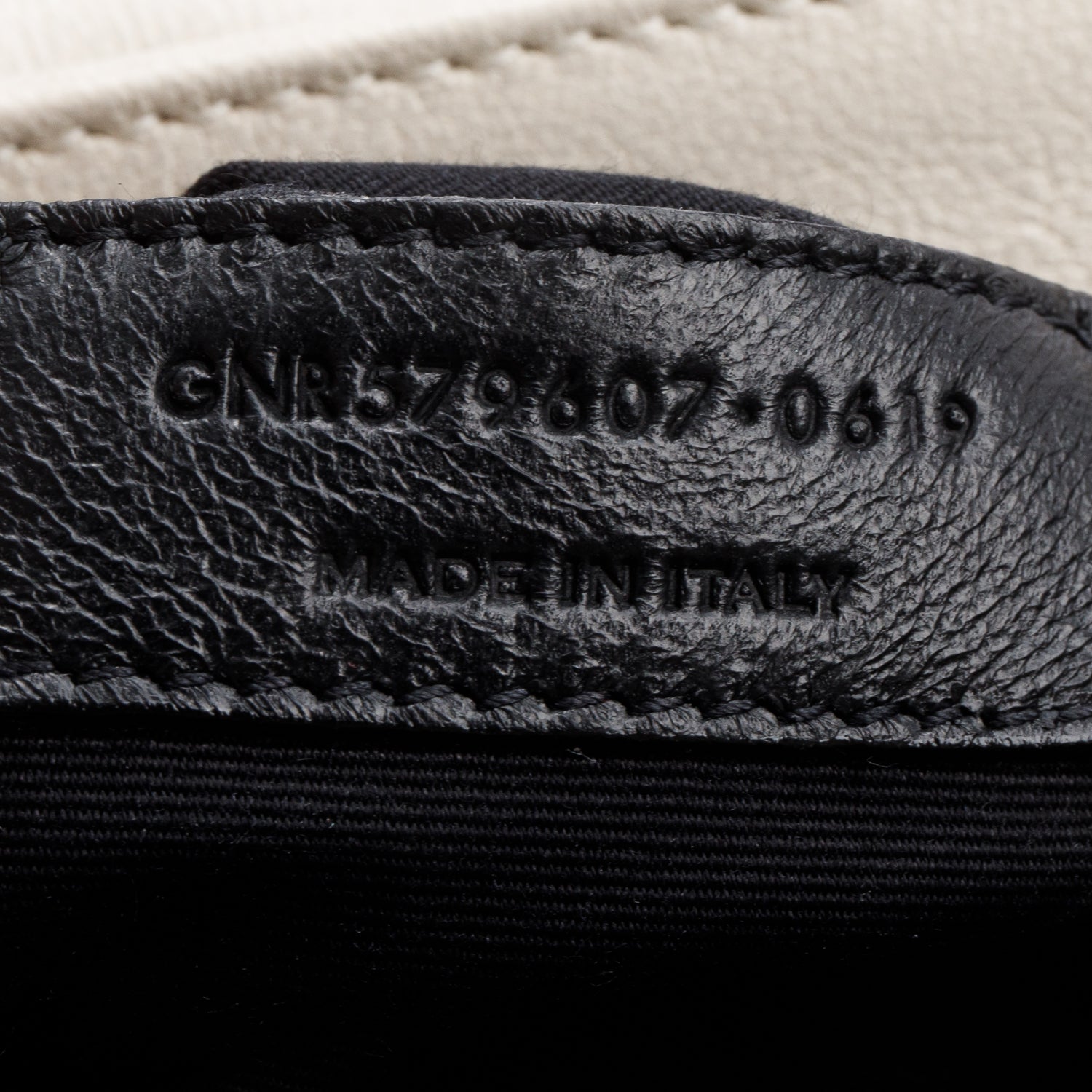 Saint Laurent Ivory Quilted Leather Small Becky Chain Bag