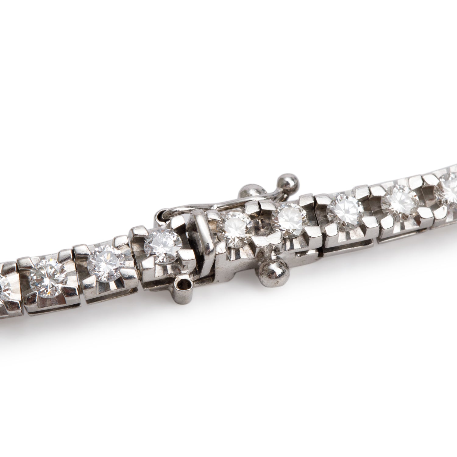 14k White Gold 4.08 tcw. Diamond Tennis Bracelet