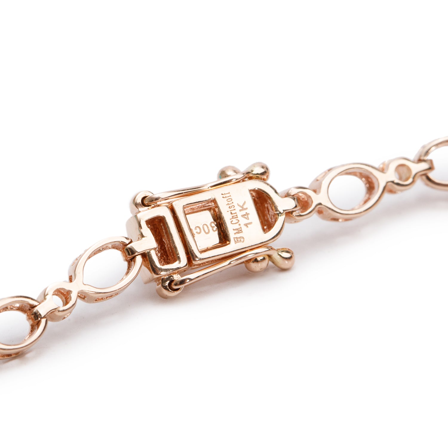 14k Rose Gold Ruby & Diamond Necklace