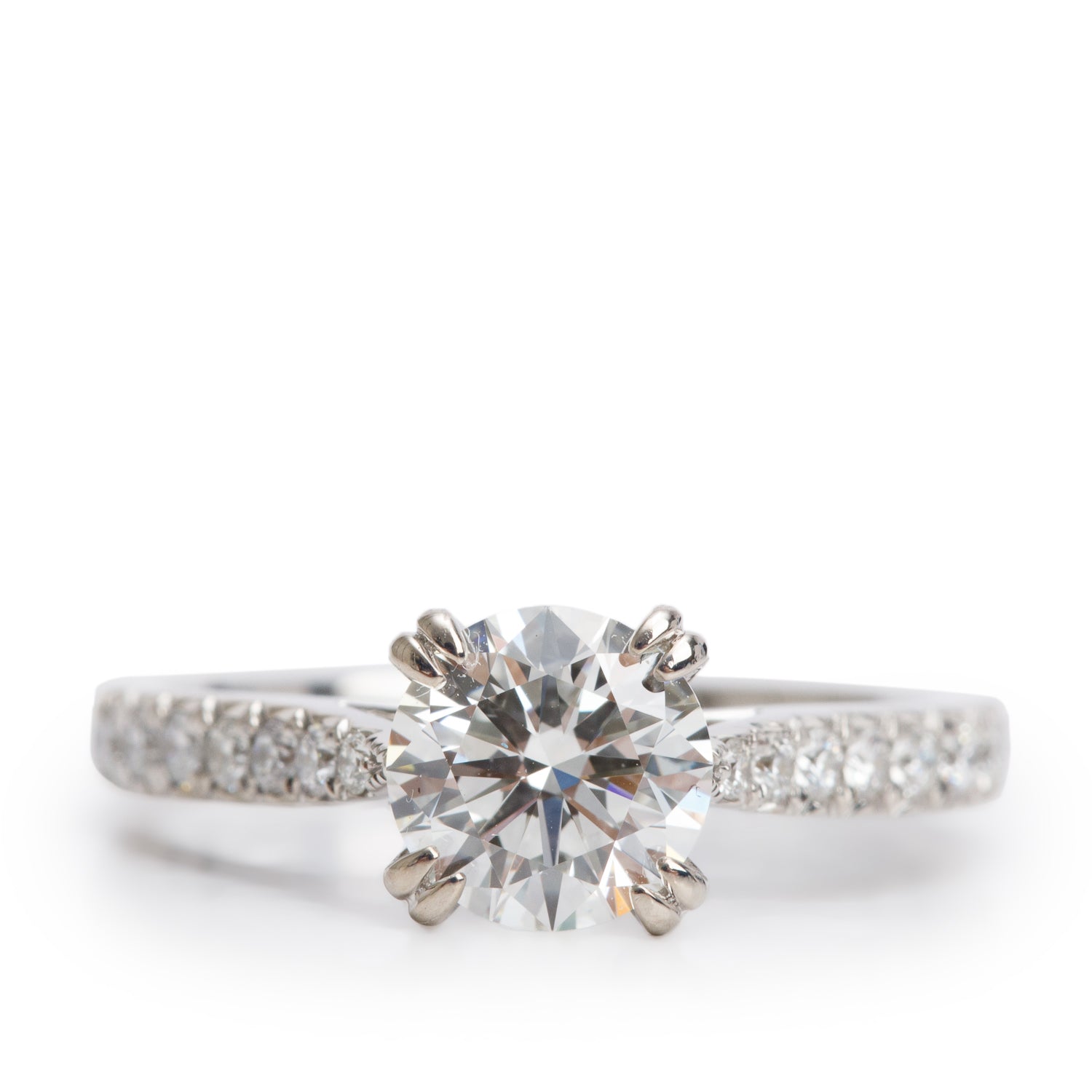 Harry Winston 18k White Gold 1.46 tcw. Diamond Engagement Ring, Size 5