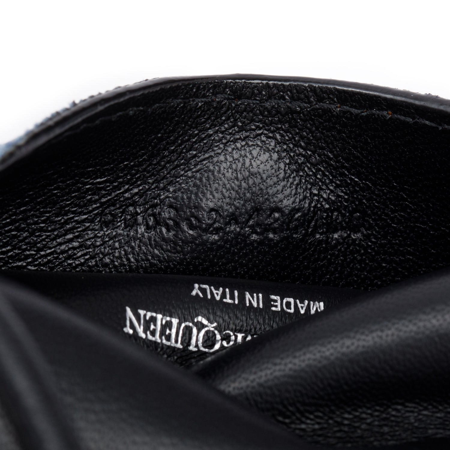 Alexander McQueen Denim Curve Micro Crossbody Phone Bag