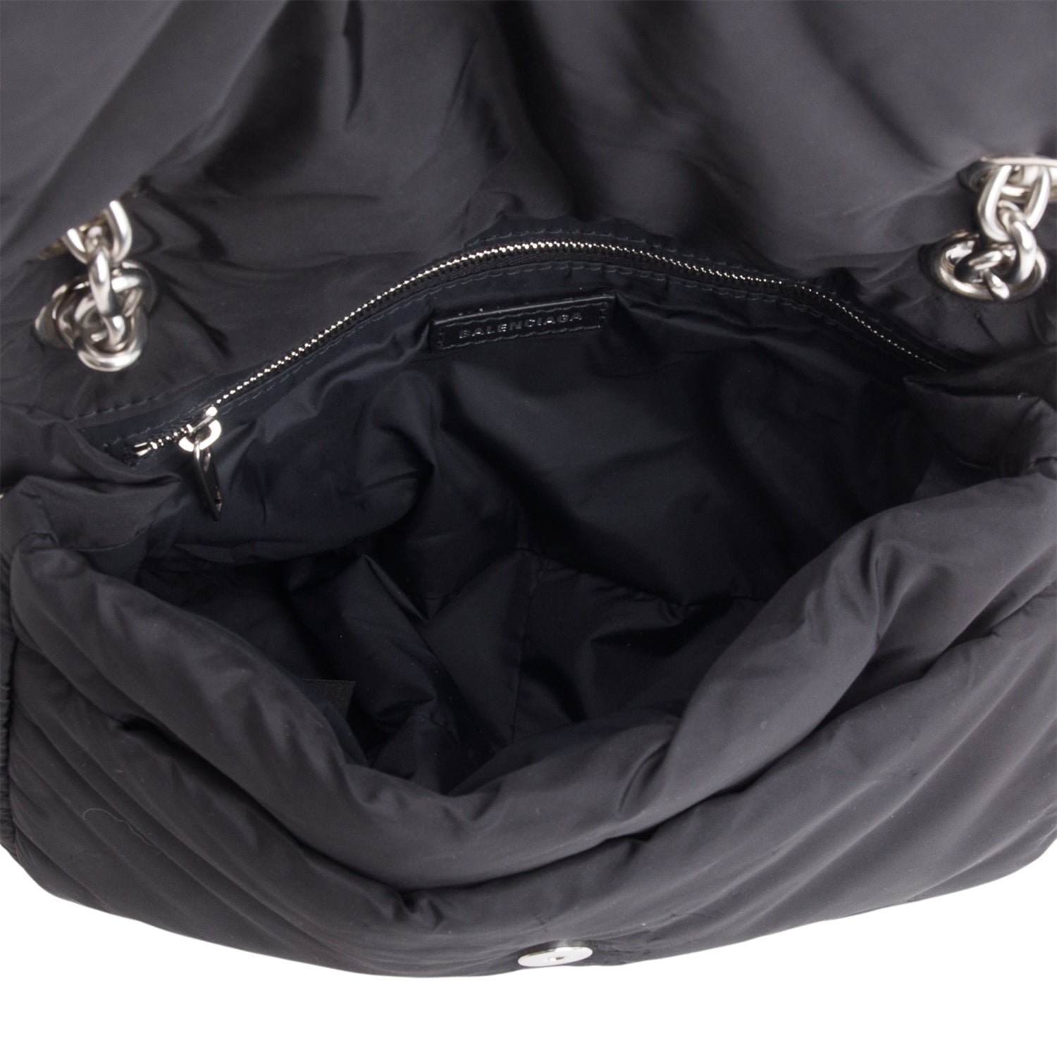 Balenciaga Black Nylon Mini Monaco BB Shoulder Bag